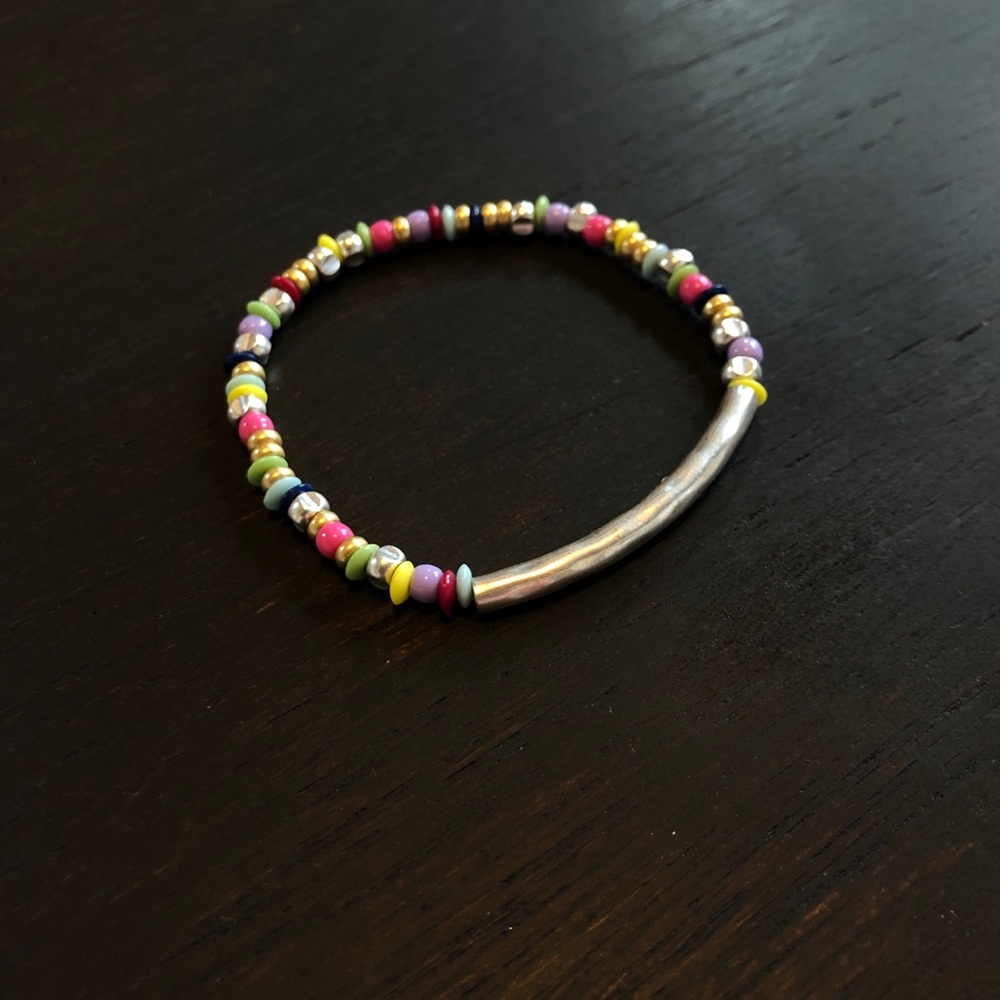 Multi color and silver bracelet